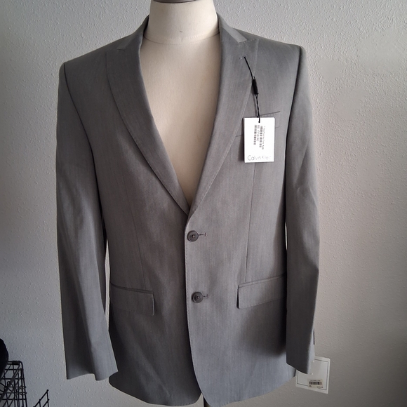 New Calvin Klein Sophisticated Gray Men's Blazer - Picture 1 of 5